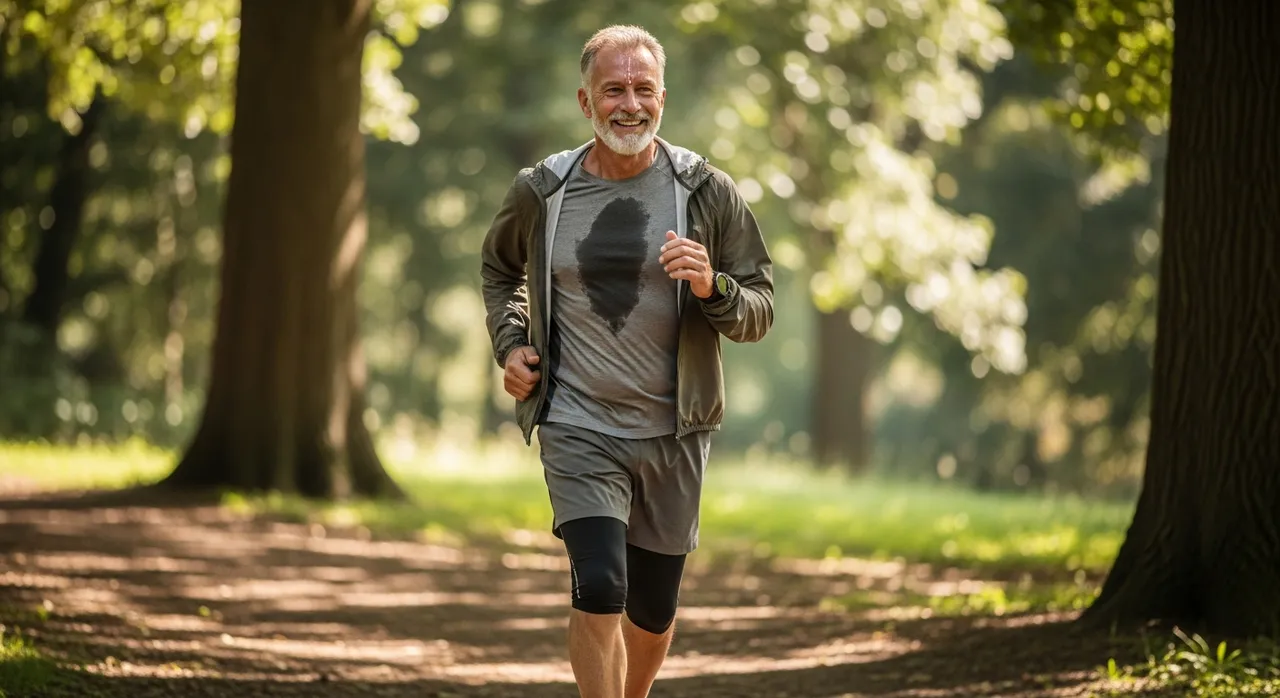 Active mature man outdoors